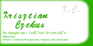 krisztian czekus business card
